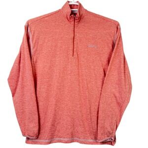 Orvis Trout Bum Pullover Women S Orange 1/4 Zip Thumbhole Outdoor Hiking Top